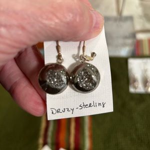 Druzy sterling earrings
